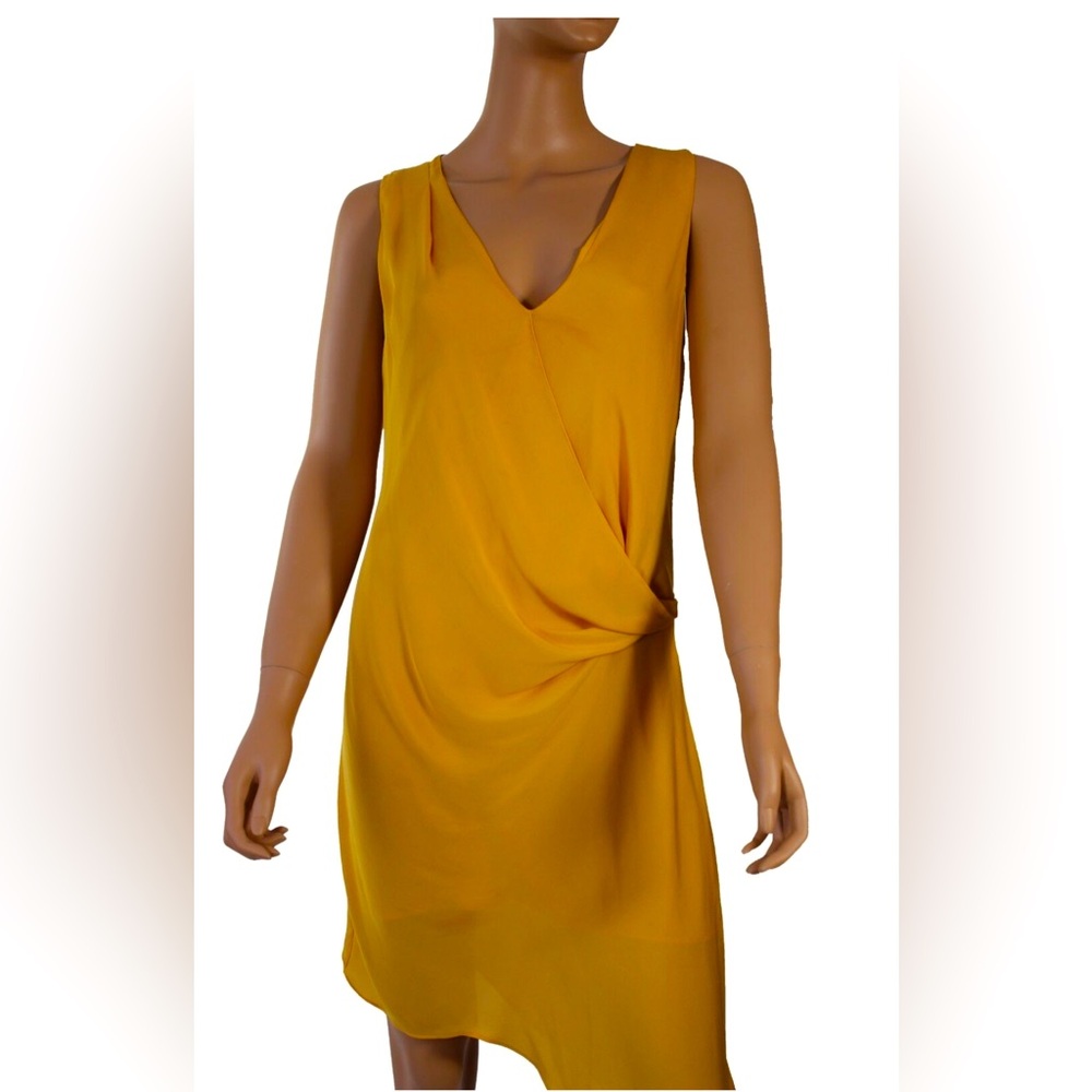 NWT Haute Hippie assymetric Olivia silk dress in sunshine MEDIUM‎